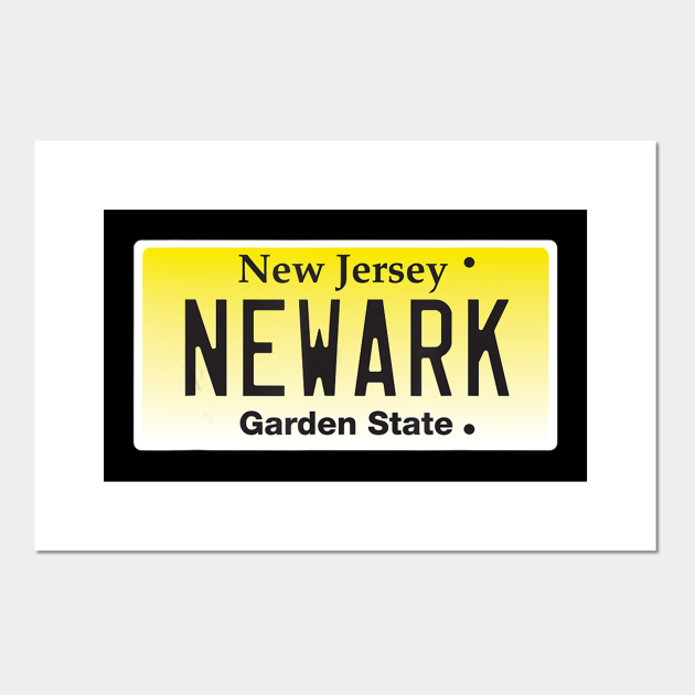 Newark New Jersey license plate t shirt gift - Newark New Jersey License Plate - Posters and Art ...